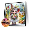 Diamond Painting -DIY Full Round Drill Gnome girl