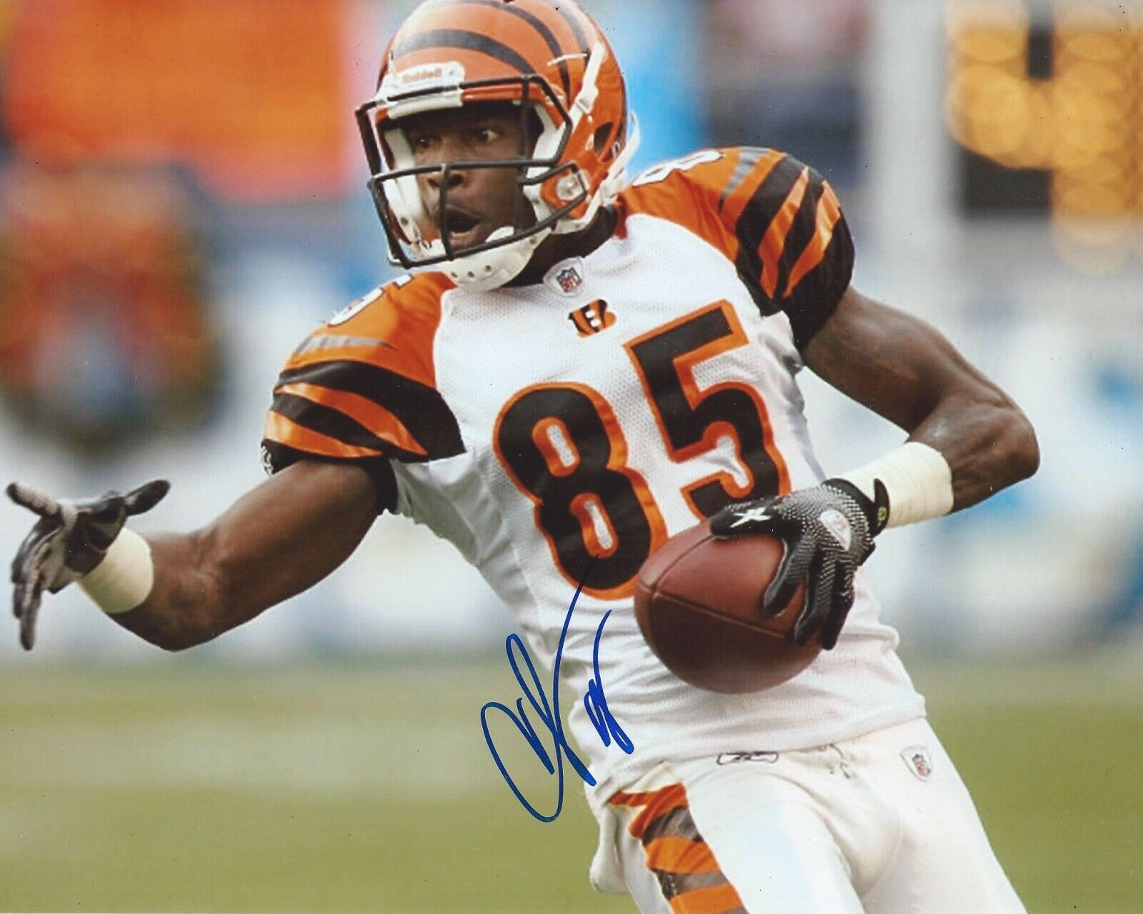 Chad Ochocinco Johnson Signed 8x10 Photo Poster painting Cincinnati Bengals Autographed COA