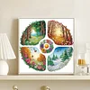 Vier Jahreszeiten Wald - speziell geformtes Diamantgemälde - 30*30cm