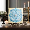 DIY Pearl Painting Blue Mandala for Home Decor with Frame(30*30cm)