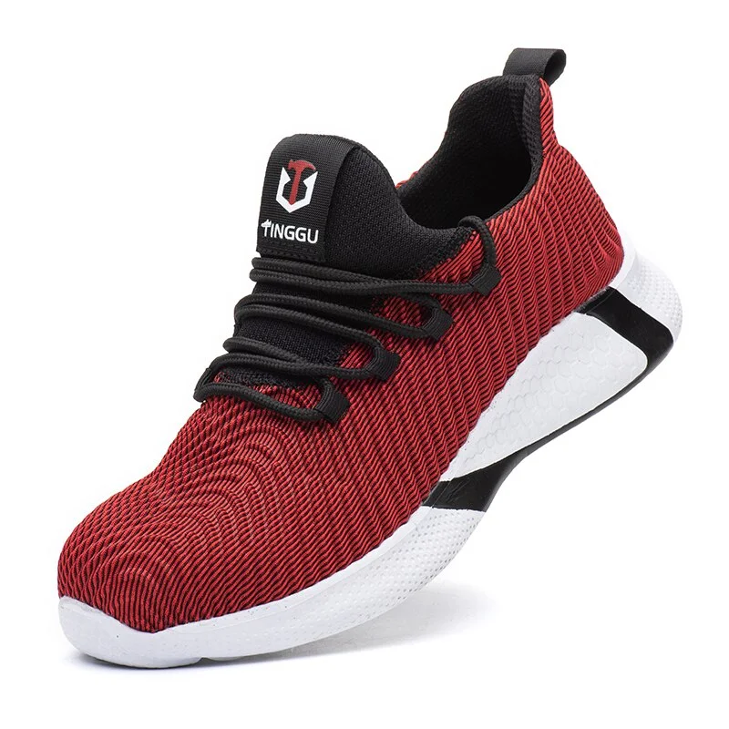 Men Safety Work Shoes with Steel Toe Cap Puncture-Proof Walking Felt Boots Insulation 6KV Lightweight Breathable Fashion Sneaker