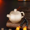 Windproof Pink Flame Blue And White Porcelain Handle Teapot Lighter Decompression Rotation