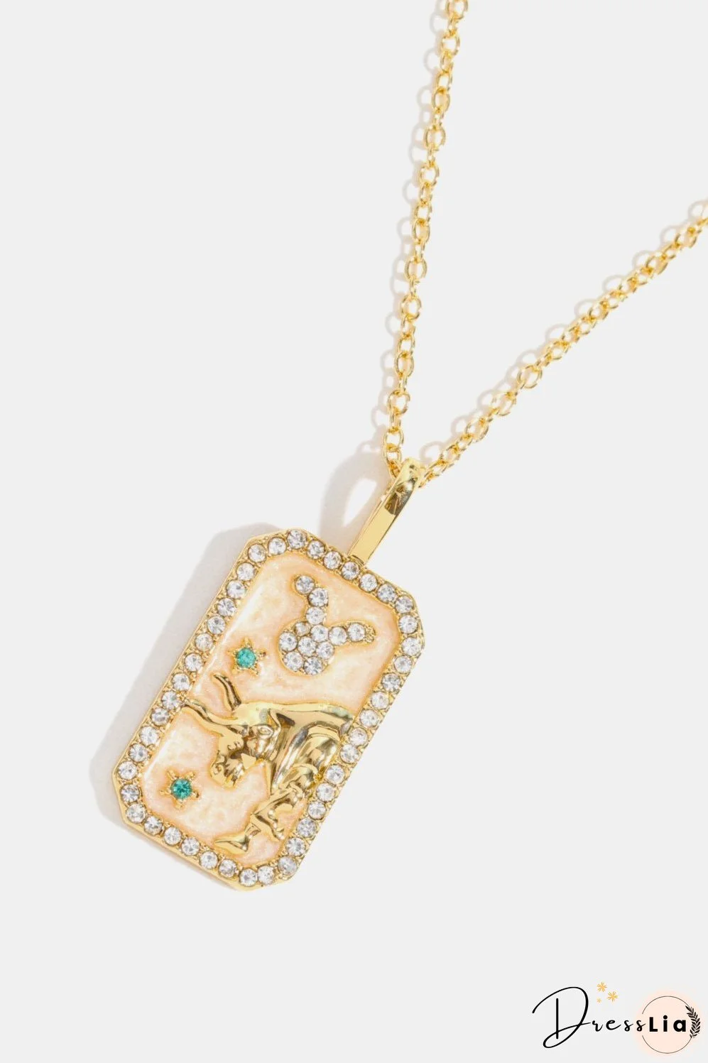 Rhinestone Constellation Pendant Copper Necklace