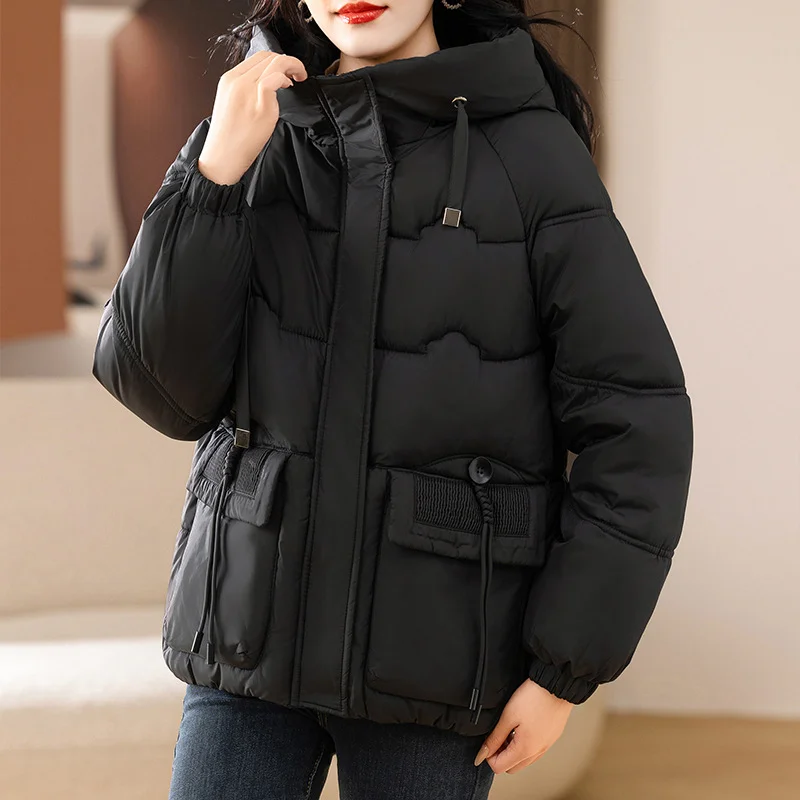 Toloer Big Red Cotton-Padded Clothes Female Winter 2024 New Short Loose This Year Hot Style Fashion Foreign Style Of The New Year-Outfit Ideas