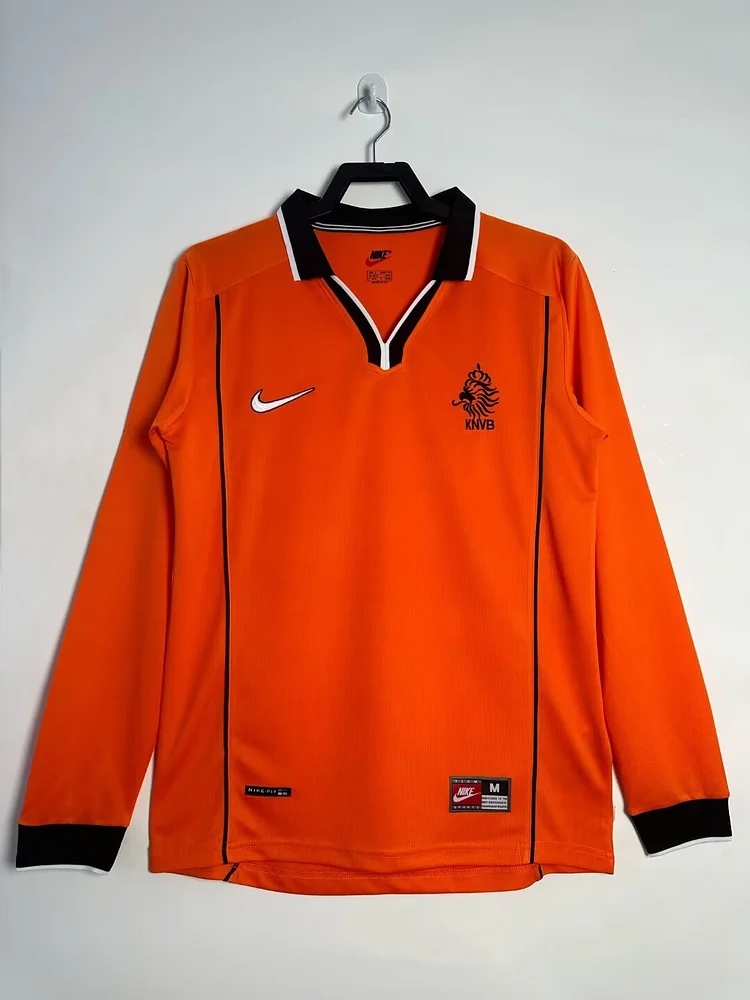 1998 Netherlands Home Long Sleeve Retro Jersey