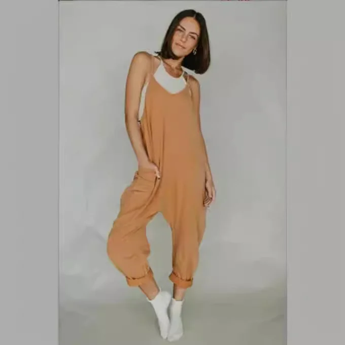 Uveng Uveng Women's Size Explosion Pure Color Zipper Bag With Body Fat Hip Pants