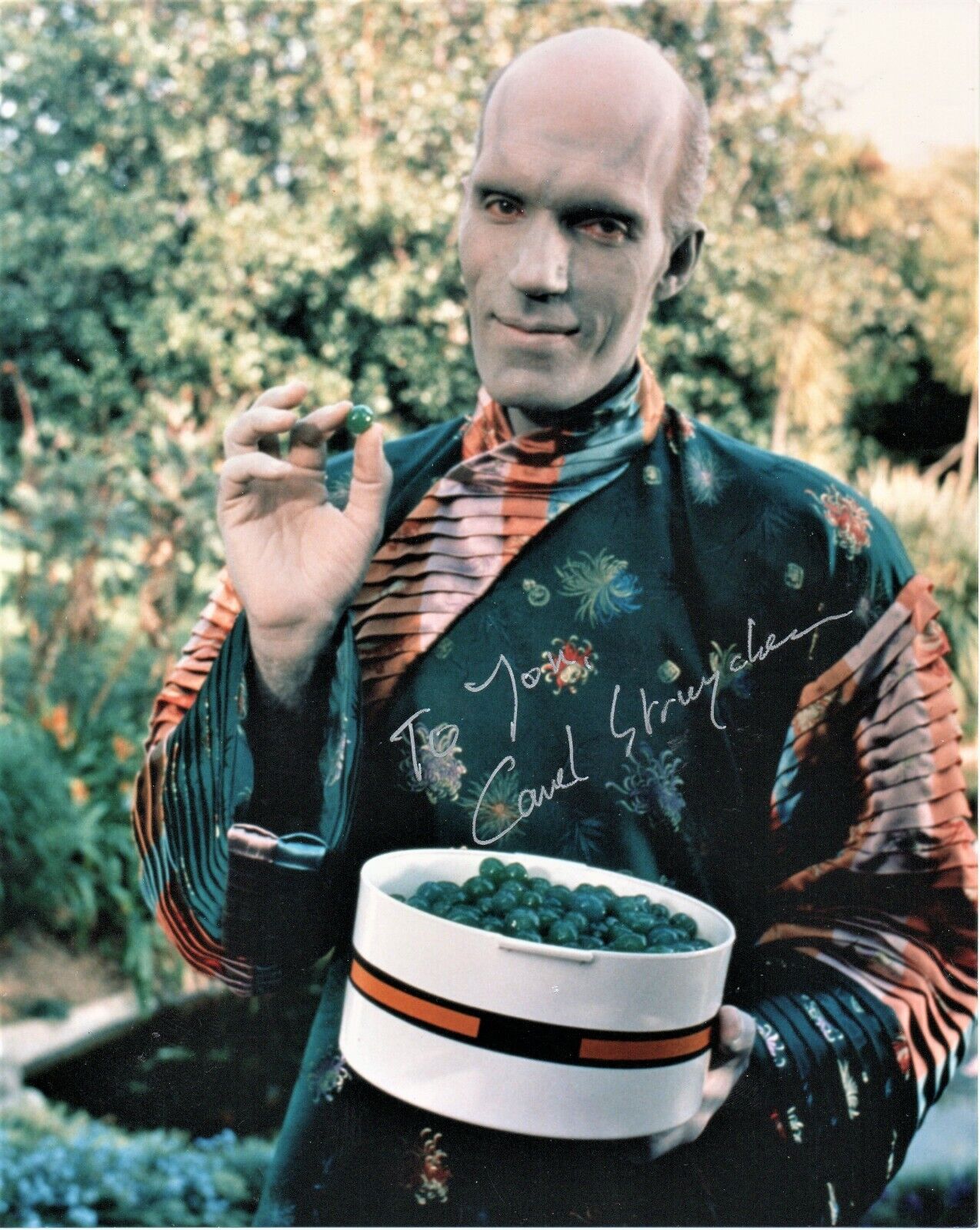 Carel Struycken As Mr Homn Star Trek TNG Autographed 8 1/2 x 11 in. Photo Poster painting