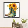 Diamond Painting-DIY Full Round Drill Flower Boots