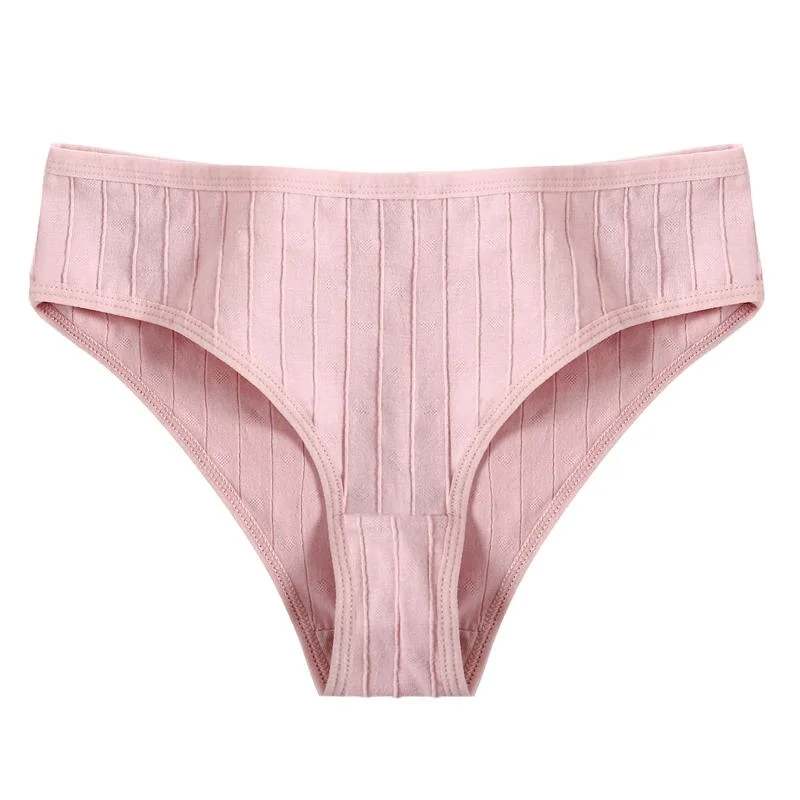 Women Panties Cotton Underwear Solid Color Briefs Female Underpants Intimate Lingerie Sexy Women's Pantys Embossed Heart Pattern