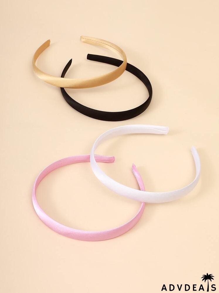 4pcs Solid Headband