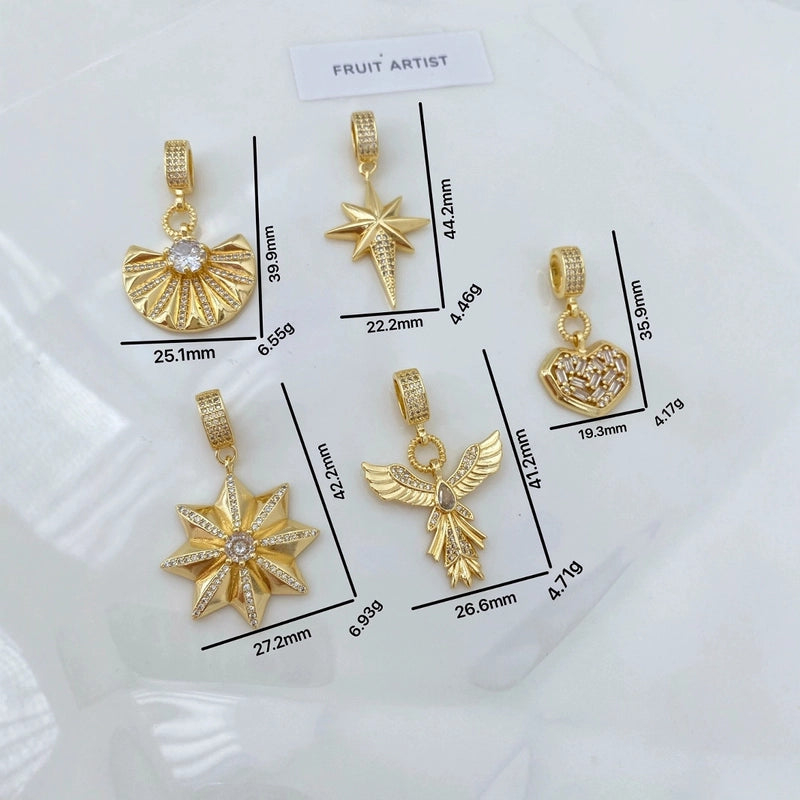 1 Piece Copper Geometric Pendant Chain