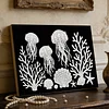 DIY Pearl Painting Jellyfish for Home Wall Decor with Frame(20x30cm)