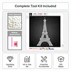 DIY Pearl Painting Eiffel Tower for Home Wall Decor(25x25cm)