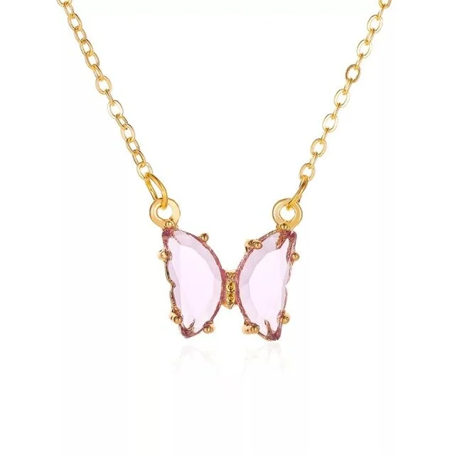 Colorful Butterfly Necklace For Bestie