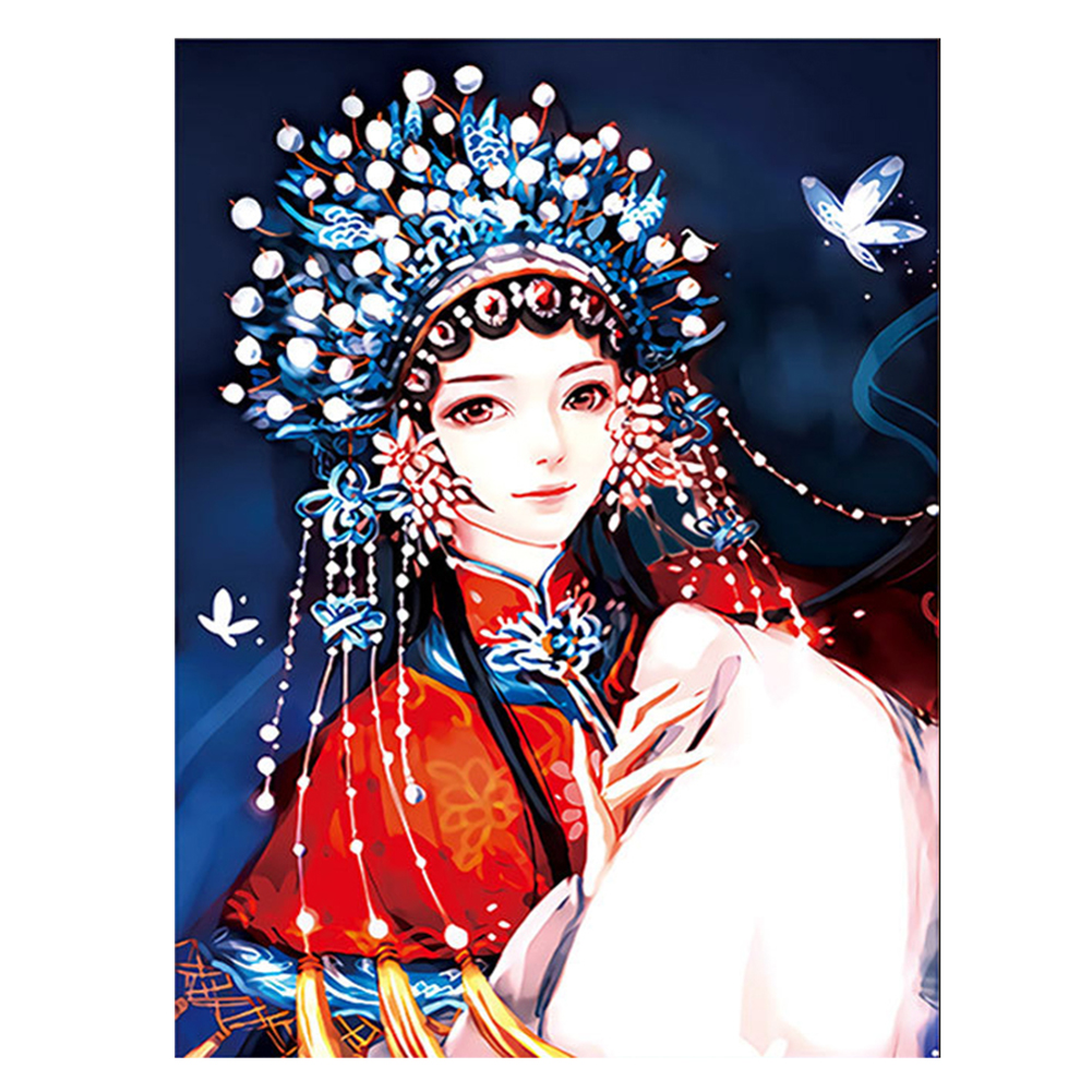 

Elegant Girl - 11CT Stamped Cross Stitch - 65*88CM (Big Size), 501 Original