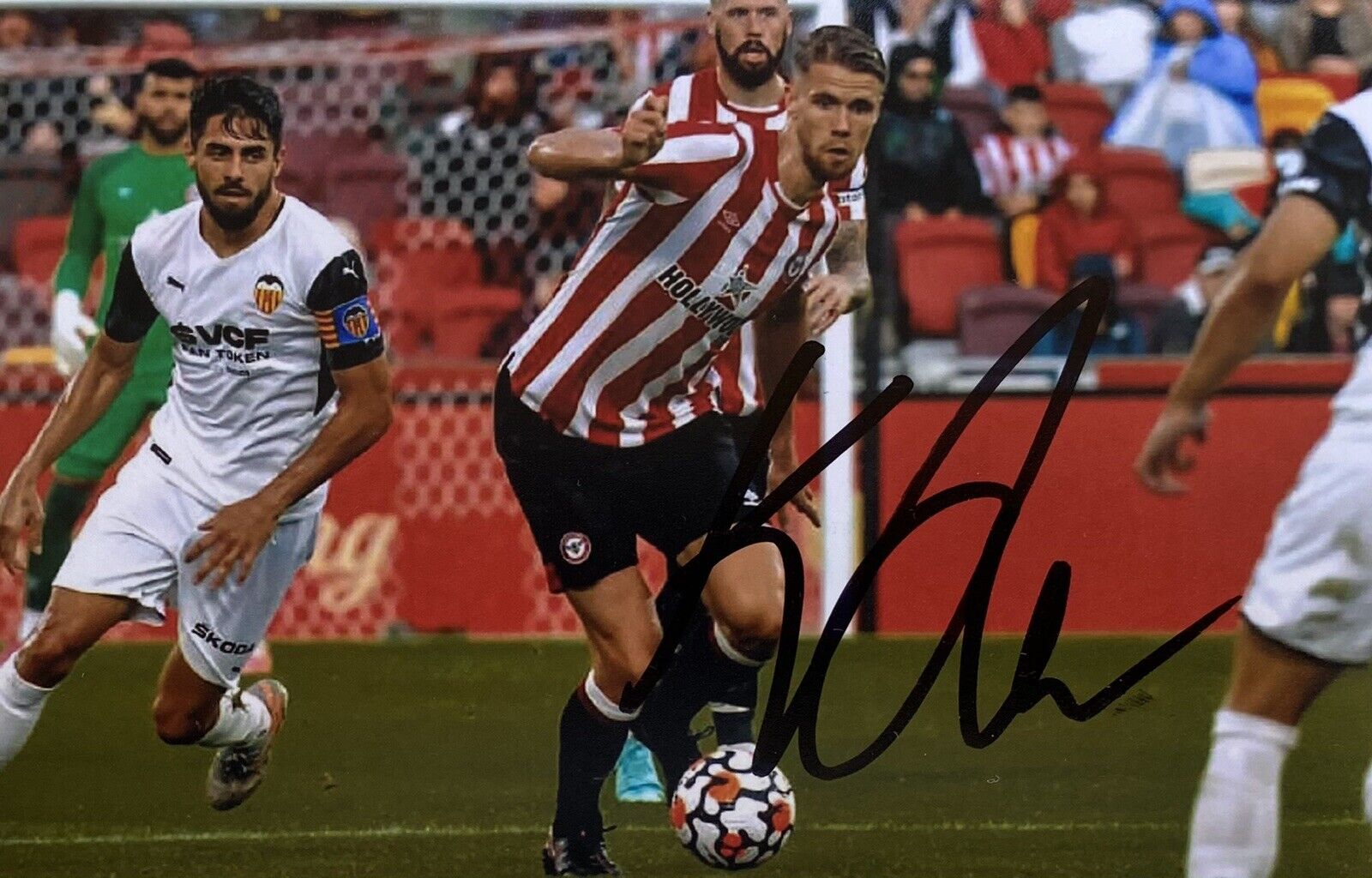 Kristoffer Ajer Genuine Hand Signed Brentford 6X4 Photo Poster painting 2