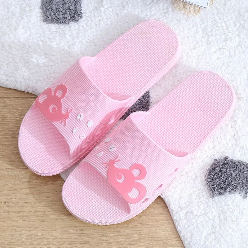 2021 new household bathroom slippers women's summer antiskid men's home plastic soft bottom bath couple women's Slippers