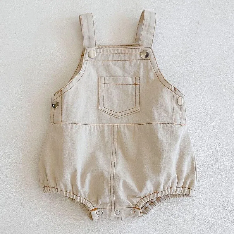 Summer Kids Boy Girl Cowboy Braces Rompers Infant Baby Boy Girl Newborn Rompers Clothes Baby Boy Girl Rompers