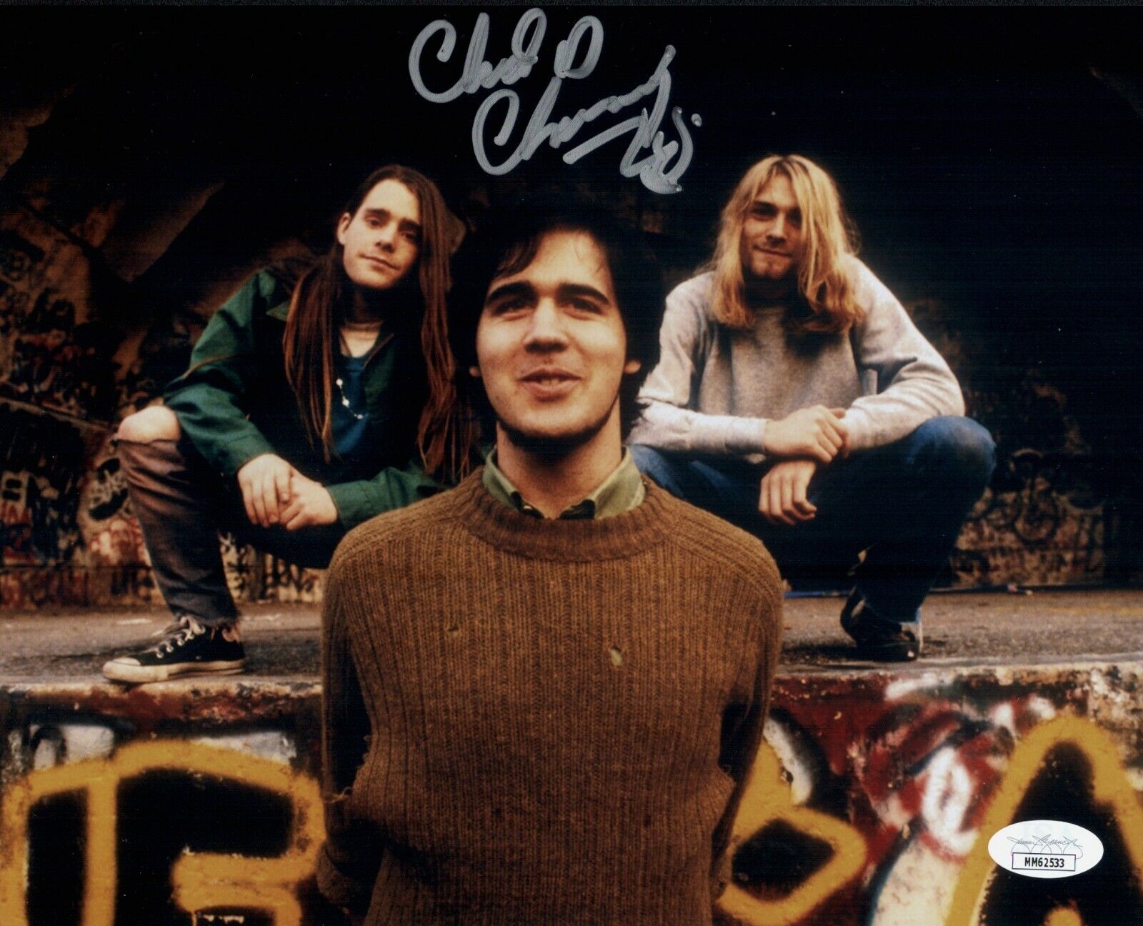 CHAD CHANNING Signed NIRVANA 8x10 Photo Poster painting IN PERSON Autograph JSA COA Cert