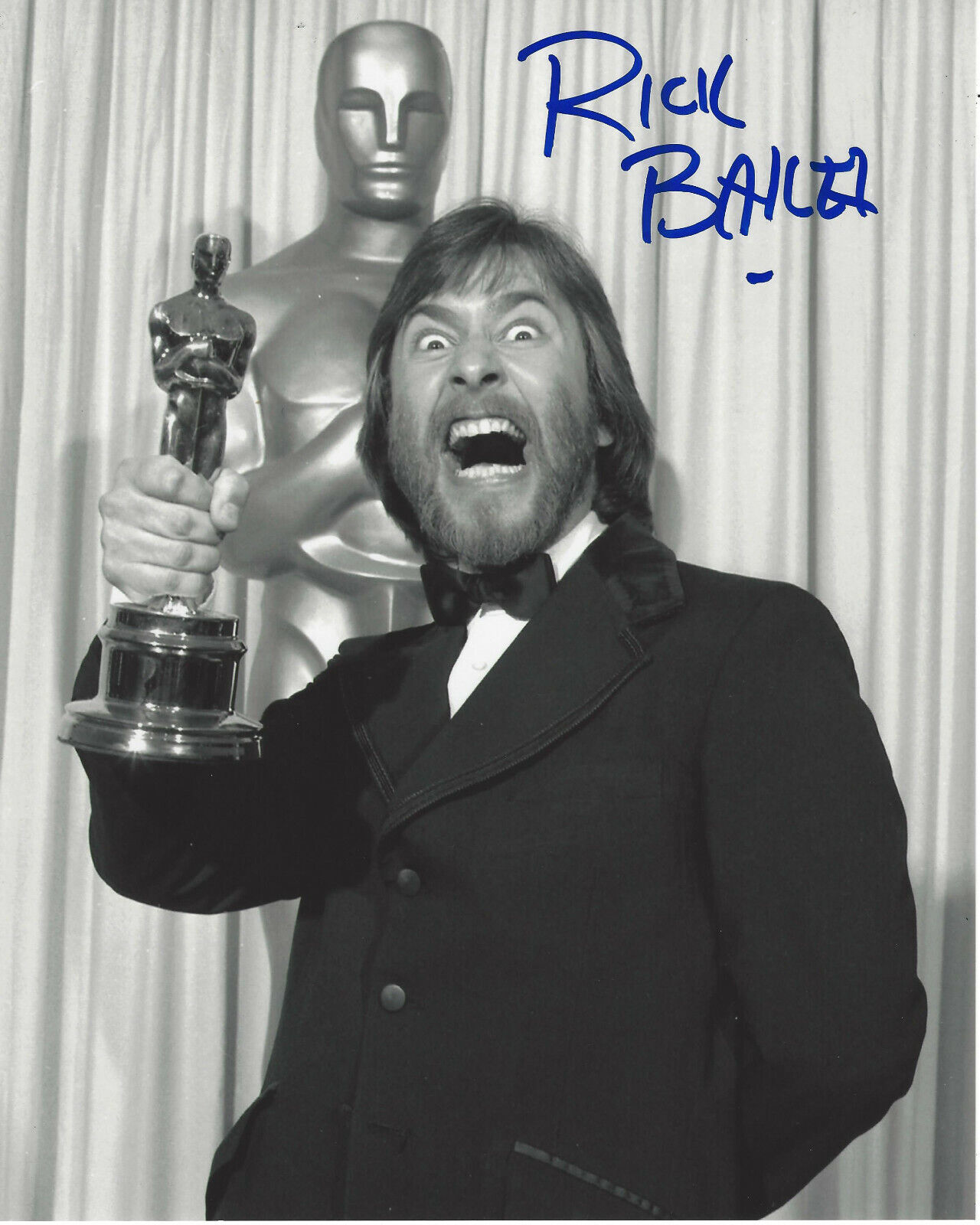 RICK BAKER SIGNED OSCAR WINNING MAKE UP ARTIST 8x10 Photo Poster painting w/COA STAR WARS PROOF