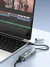 2in1 USB-C/USB 3.1 To Ethernet Adapter 5000Mbps USB-C To RJ45 Network Converter