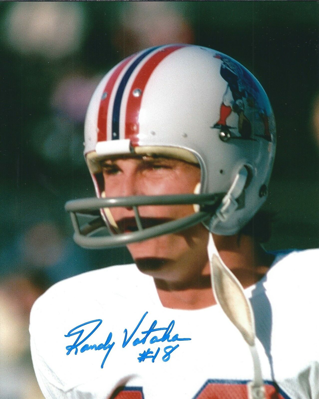 Signed 8x10 RANDY VATAHA New England Patriots Autographed Photo Poster painting - w/ COA