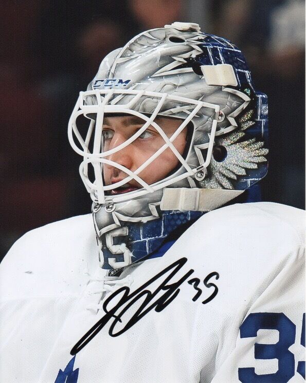 Toronto Maple Leafs Jhonas Enroth Signed Autographed 8x10 Photo Poster painting COA A