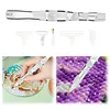 Resin Diamond Painting Point Drill Pen with 4 Various Tips Painting Arts 5D Point Drill Pen Diamonds Art Points Drills Pens for Nail Arts Rhinestone Decorations Cross-Stitch (White)