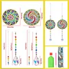 2pcs Crystal Light Catcher Diamond Painting Mandala Suncatcher Hanging Kit