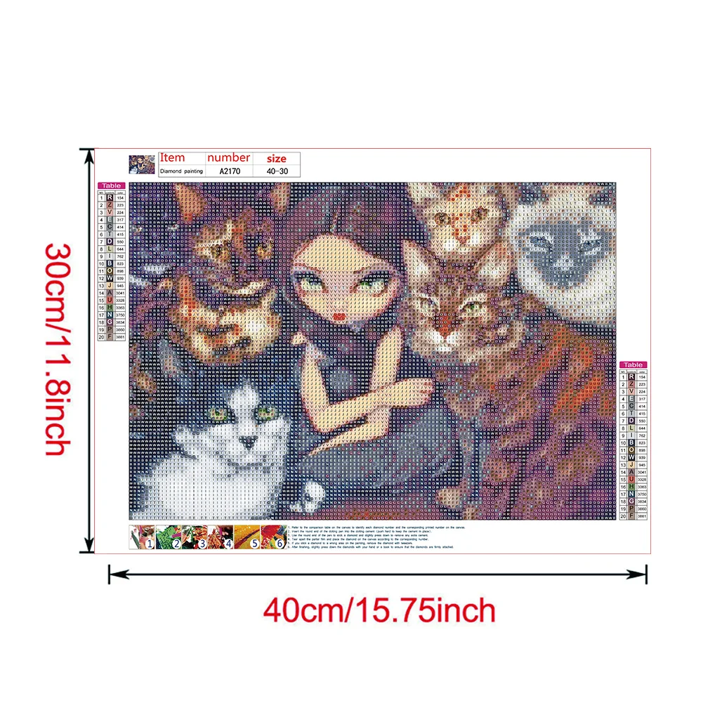 Full Round Diamond Painting 40*30cm - Big Eyes Doll