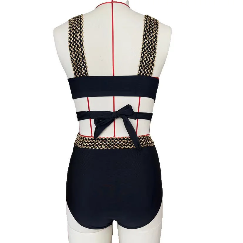 Uveng Uveng New Split Solid Color Swimsuit Female Bikini Triangle Sexy Slim Tall Waist Swimsuit