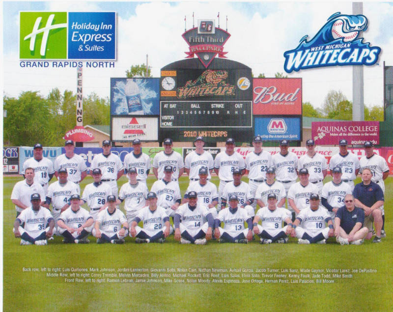 West Michigan Whitecaps 2010 team Photo Poster painting