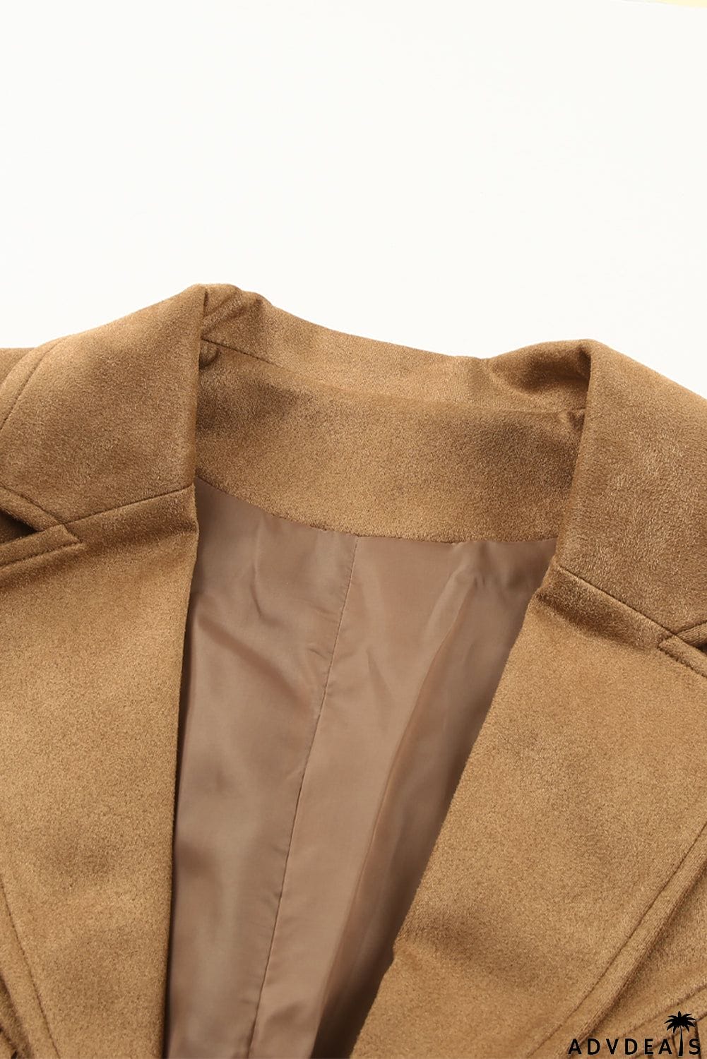 Cropped Fringe Faux Suede Jacket