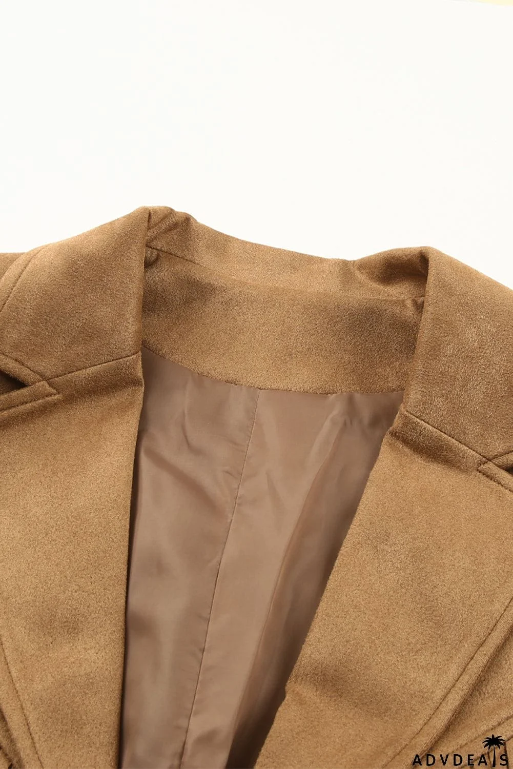 Cropped Fringe Faux Suede Jacket