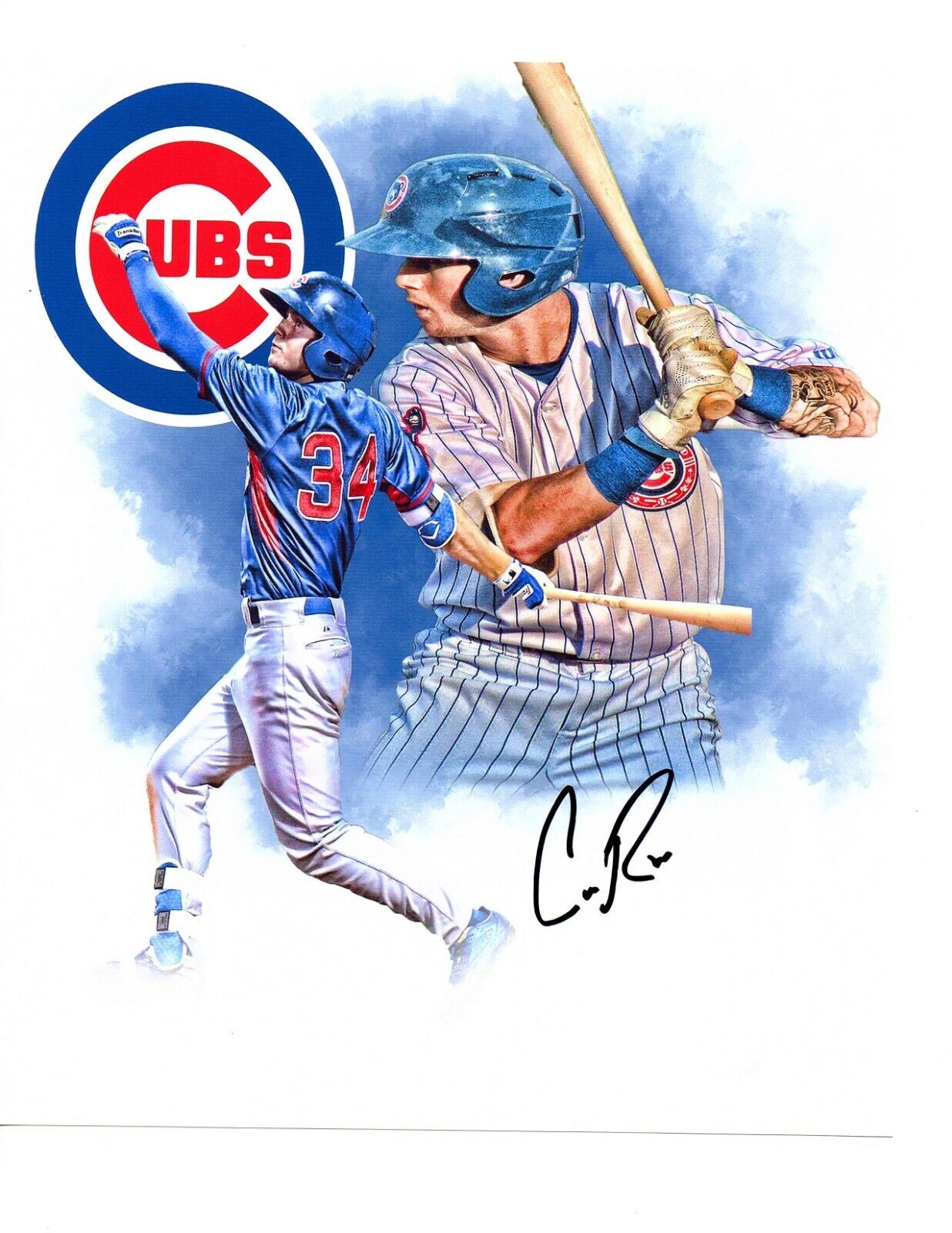 Cole Roederer Chicago Cubs prospect autographed signed 8x10 baseball Photo Poster painting c