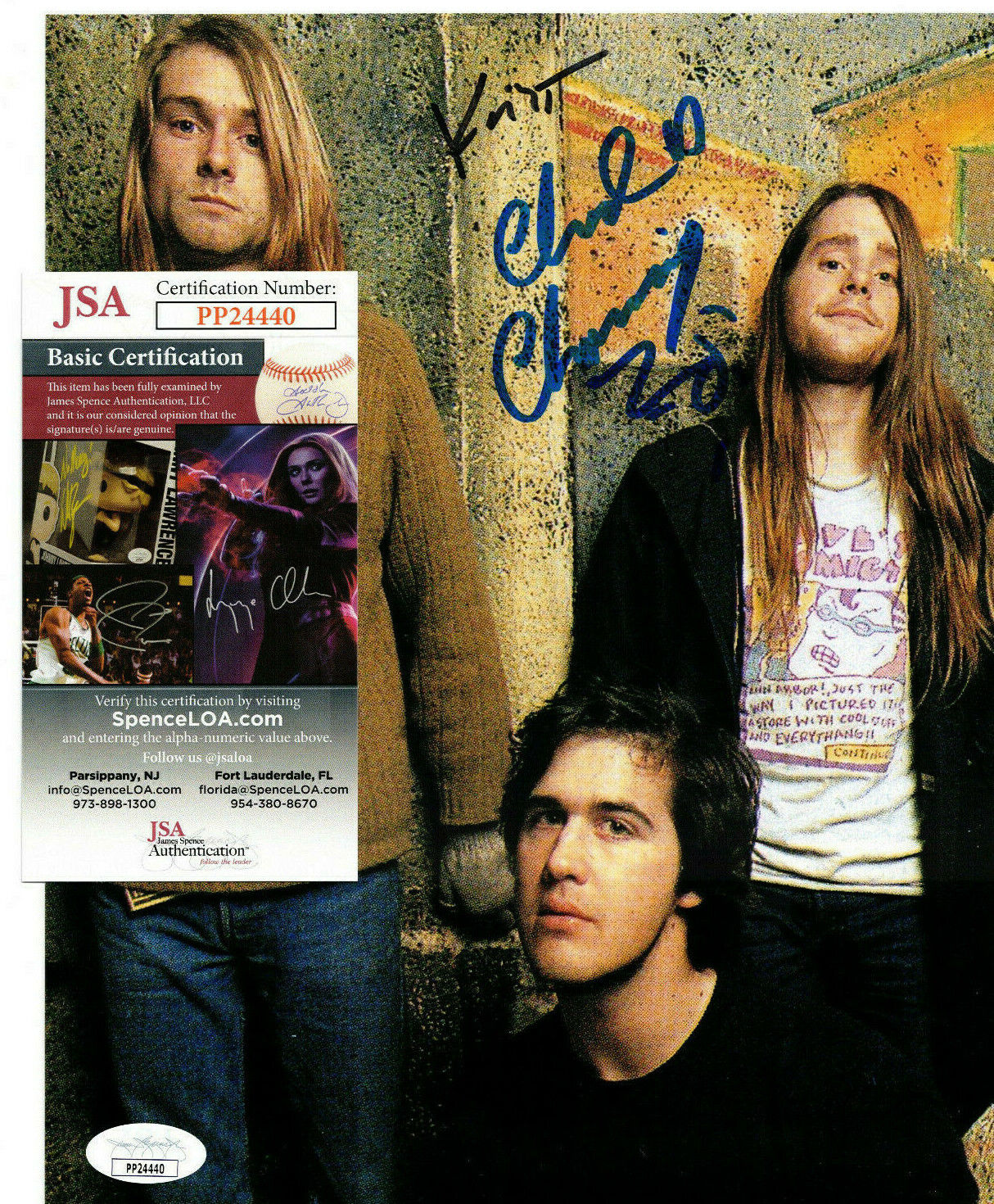 Krist Novoselic & Chad Channing Signed 8x10 Photo Poster painting Autographed, Nirvana, JSA COA