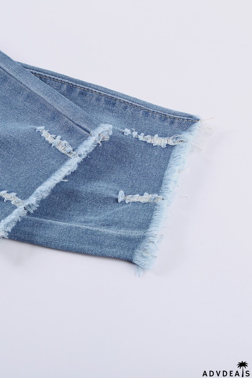 Fashion Light Blue Distressed Boyfriend Denim Pants