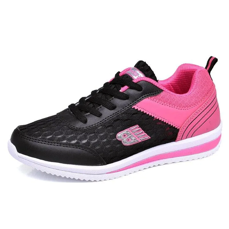 2021 Sneakers Women Shoes Flats Casual Ladies Shoes Woman Lace-Up Mesh Light Breathable Female zapatillas de deporte para mujer