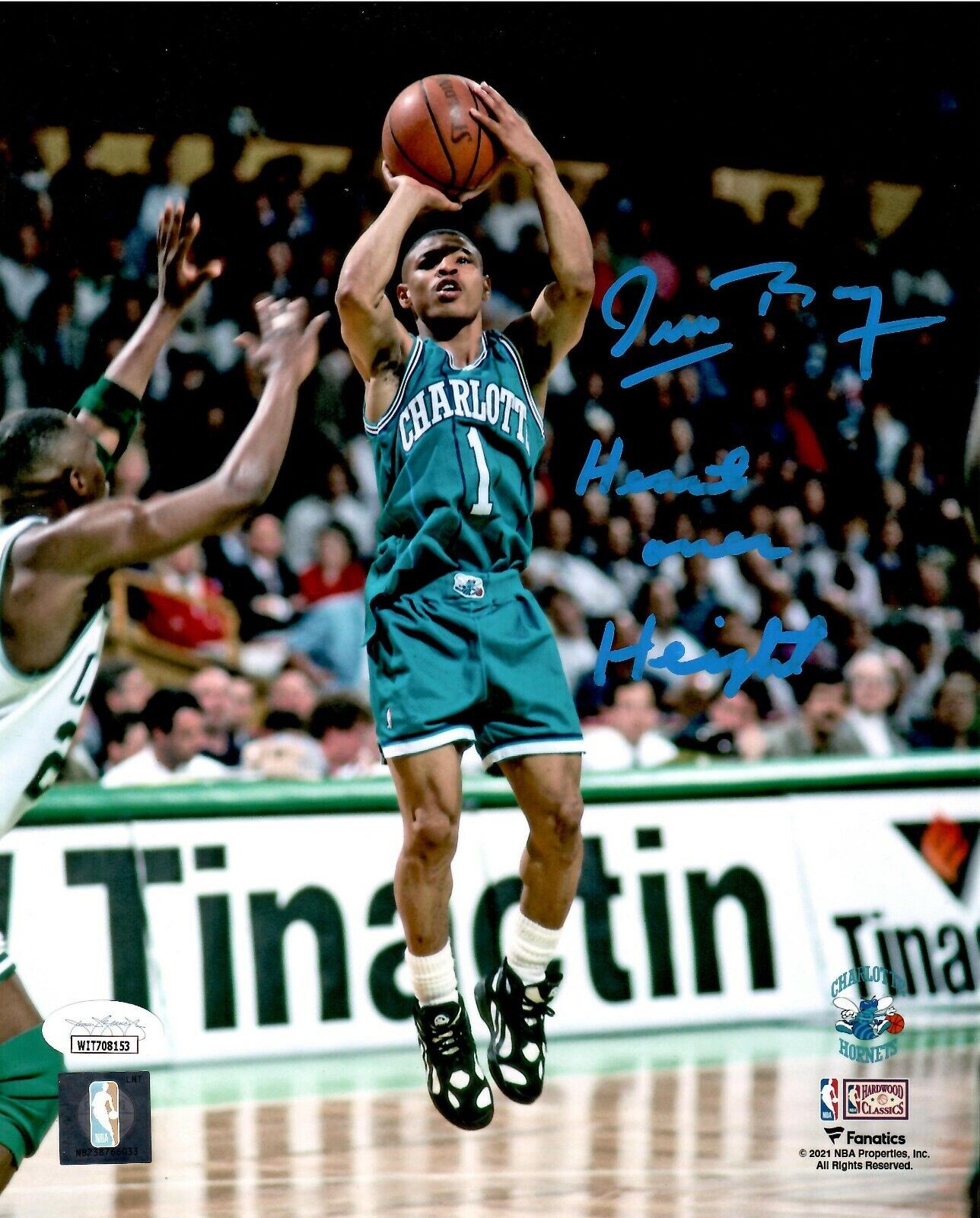 Muggsy Bogues signed inscribed 8x10 Photo Poster painting NBA Charlotte Hornets JSA Witness