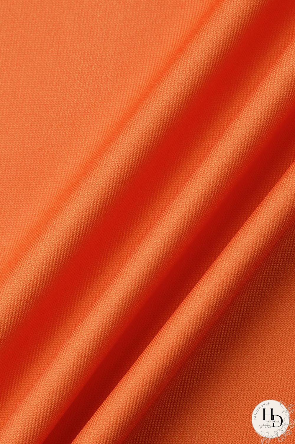 Tangerine Red Fashion Print Patchwork V Neck Pencil Skirt Dresses