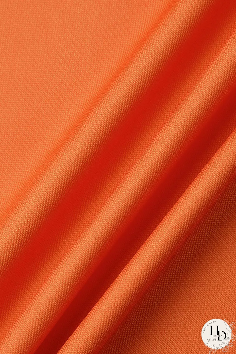 Tangerine Red Fashion Print Patchwork V Neck Pencil Skirt Dresses