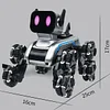 Gorący zdalnie sterowany robot pies SIND012 18 minut odtwarzania muzyka świetlna 8 k&oacute;łek model zdalnie sterowany samoch&oacute;d kaskaderski zabawka robot pies