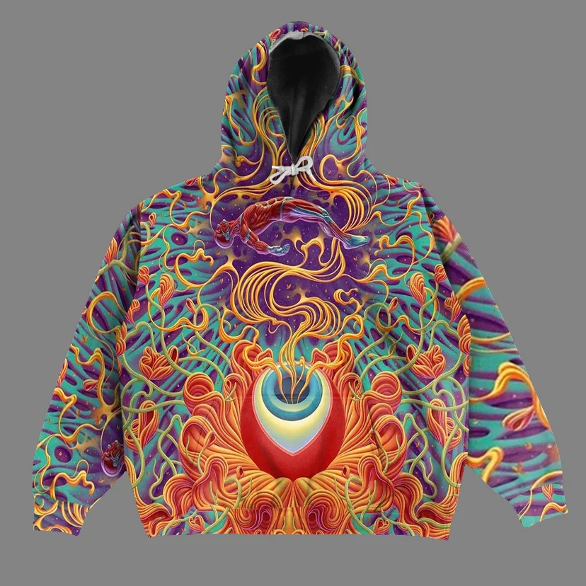 Personalized Print Long Sleeve Hoodie