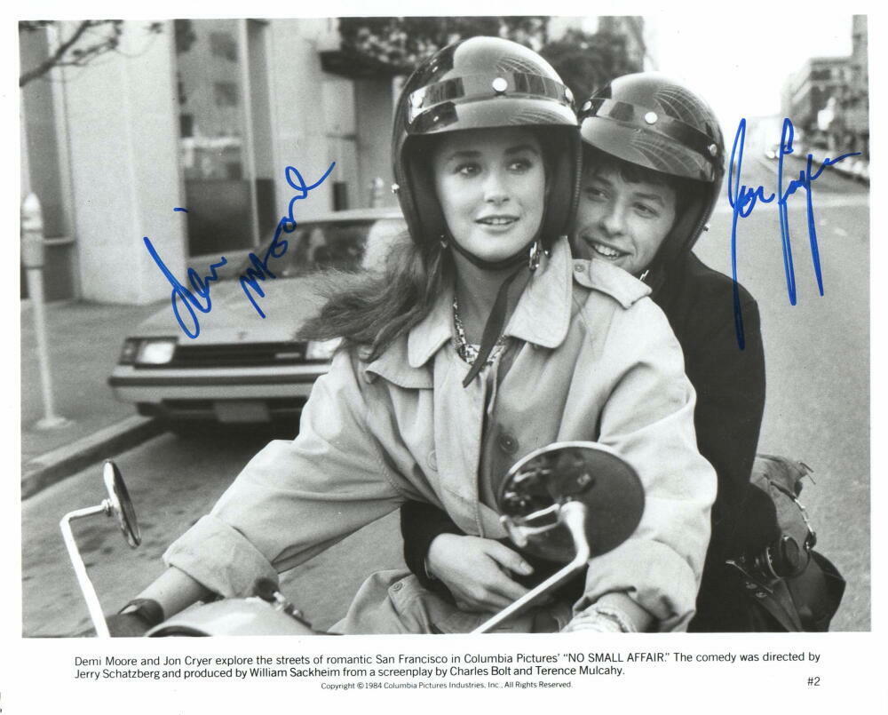 DEMI MOORE & JON CRYER SIGNED AUTOGRAPH 8X10 Photo Poster painting - NO SMALL AFFAIR, RARE! JSA