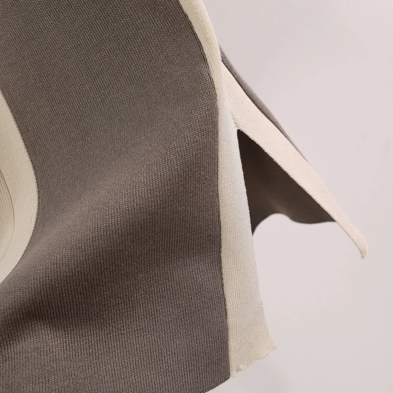 Uveng Uveng Color Before And After The V-Neck Vest Knitted Fork Tops Knitted Knitted Two-Piece Trousers Knitted Two-Piece