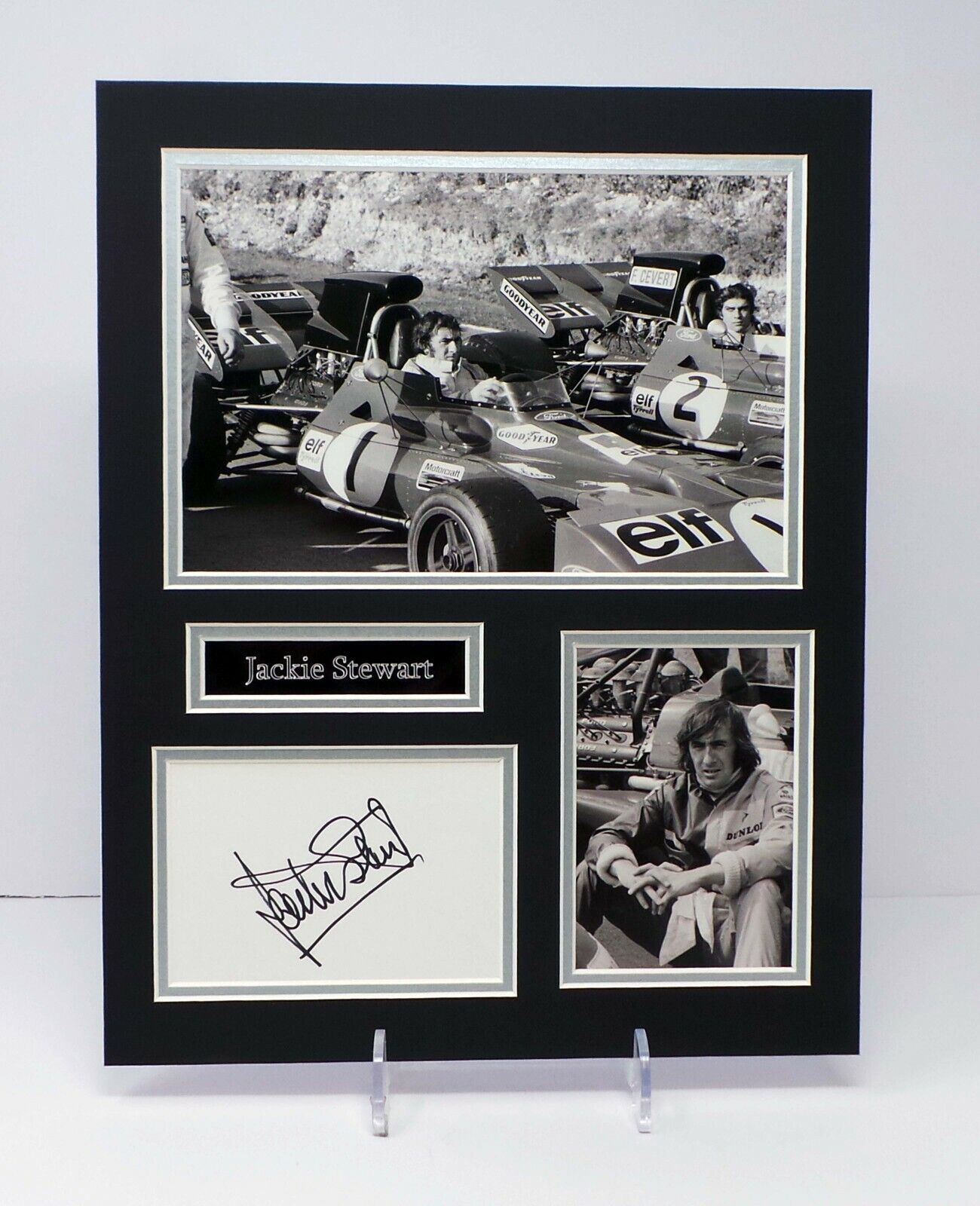 Jackie STEWART Signed & Mounted F1 Photo Poster painting Display AFTAL RD COA Racing Driver