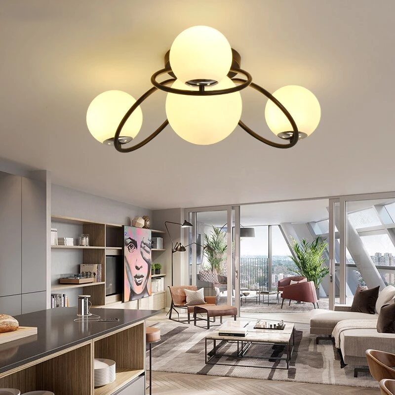 White/Black LED Pendant Lights Lamparas De Techo Modern Pendant Lighting For Living Room Bedroom Luminaire Plafonnier Avize
