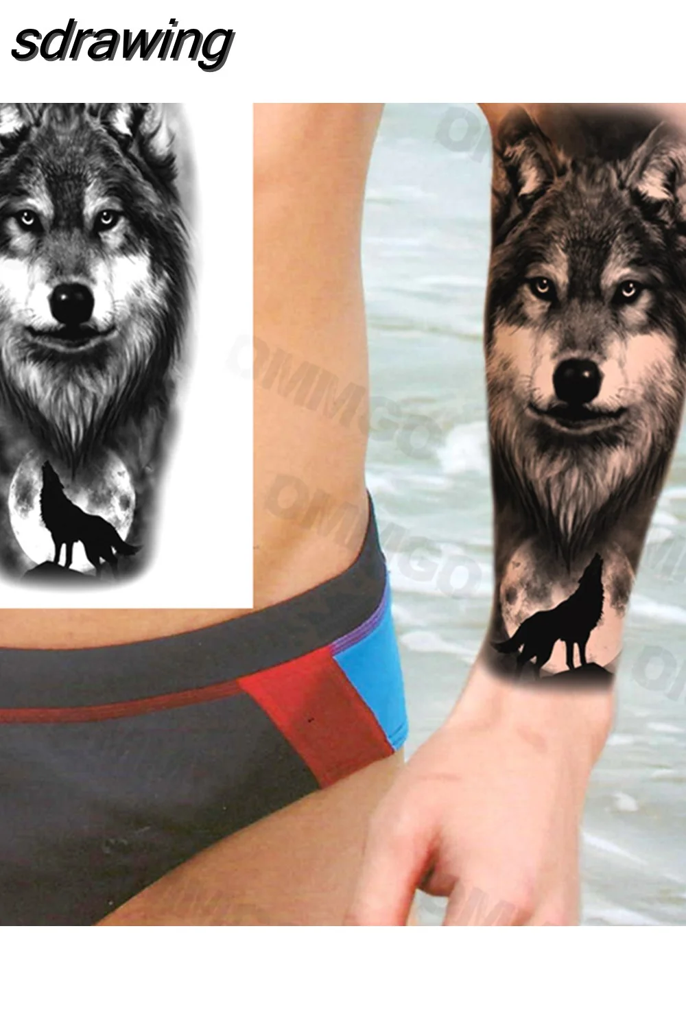 sdrawing Lion Rose Flower Temporary Tattoos For Women Adult Girl Compass Skull Fake Tattoo Arm Thigh Body Art Waterproof Tatoos