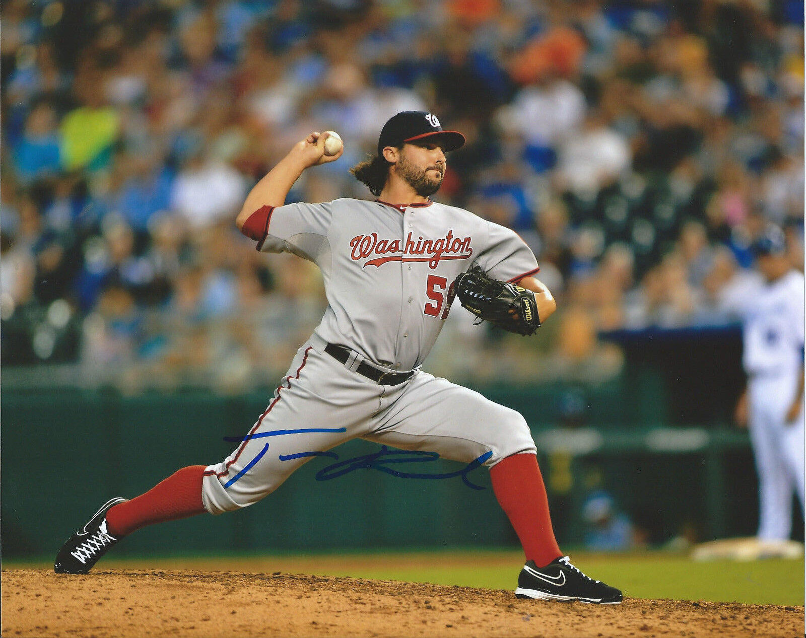 TANNER ROARK signed Autographed WASHINGTON NATIONALS 8x10 Photo Poster painting w/COA