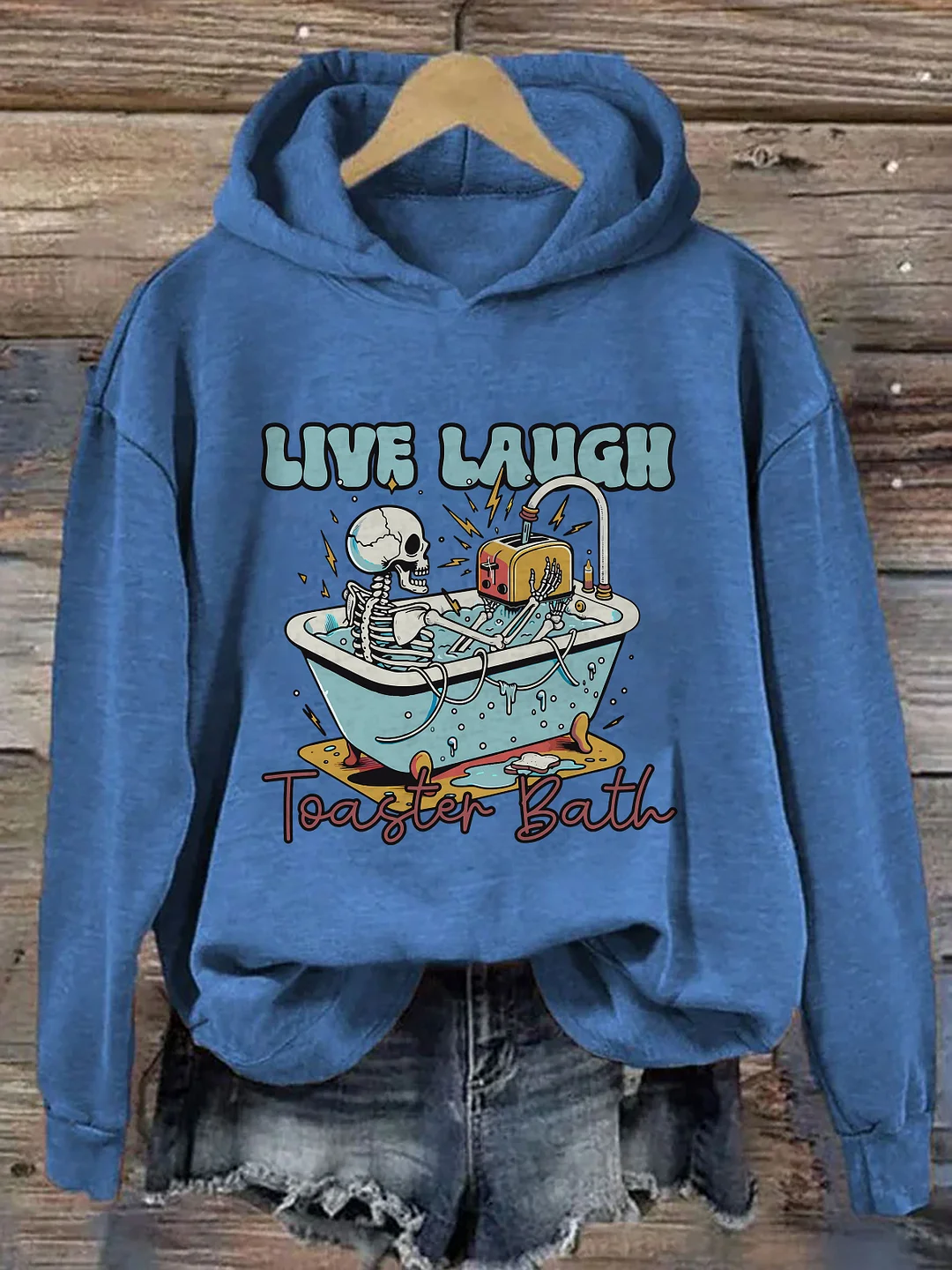 Live Laugh Toaster Bath Hoodie